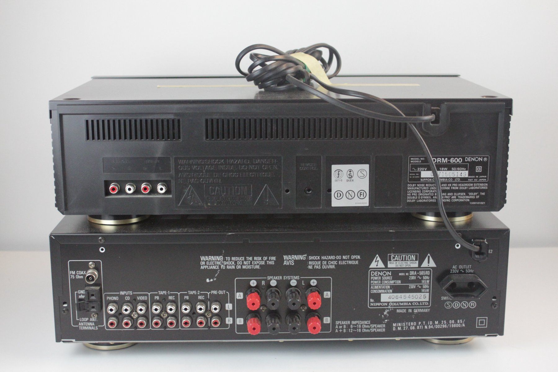 Denon Amplificatori: Denon Hi-Fi Set DRA-565RD & DRM-600 – Usato da Basel venduto da IRMAundFRED 1