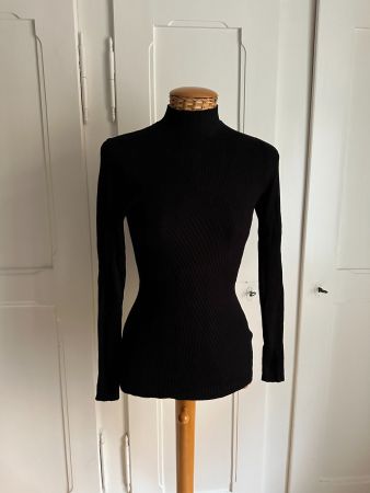 Feinstrick Pullover schwarz XS
