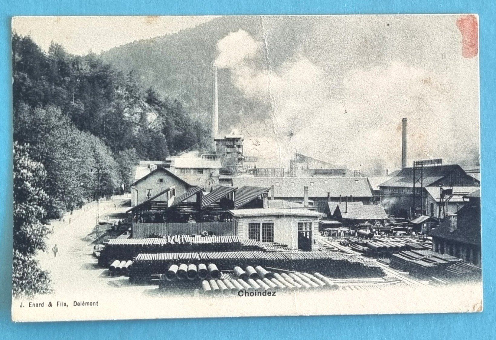 Cartes postales: Choindez - Fabrik mit Hochkamin – D'occasion à Rothrist par RROENK