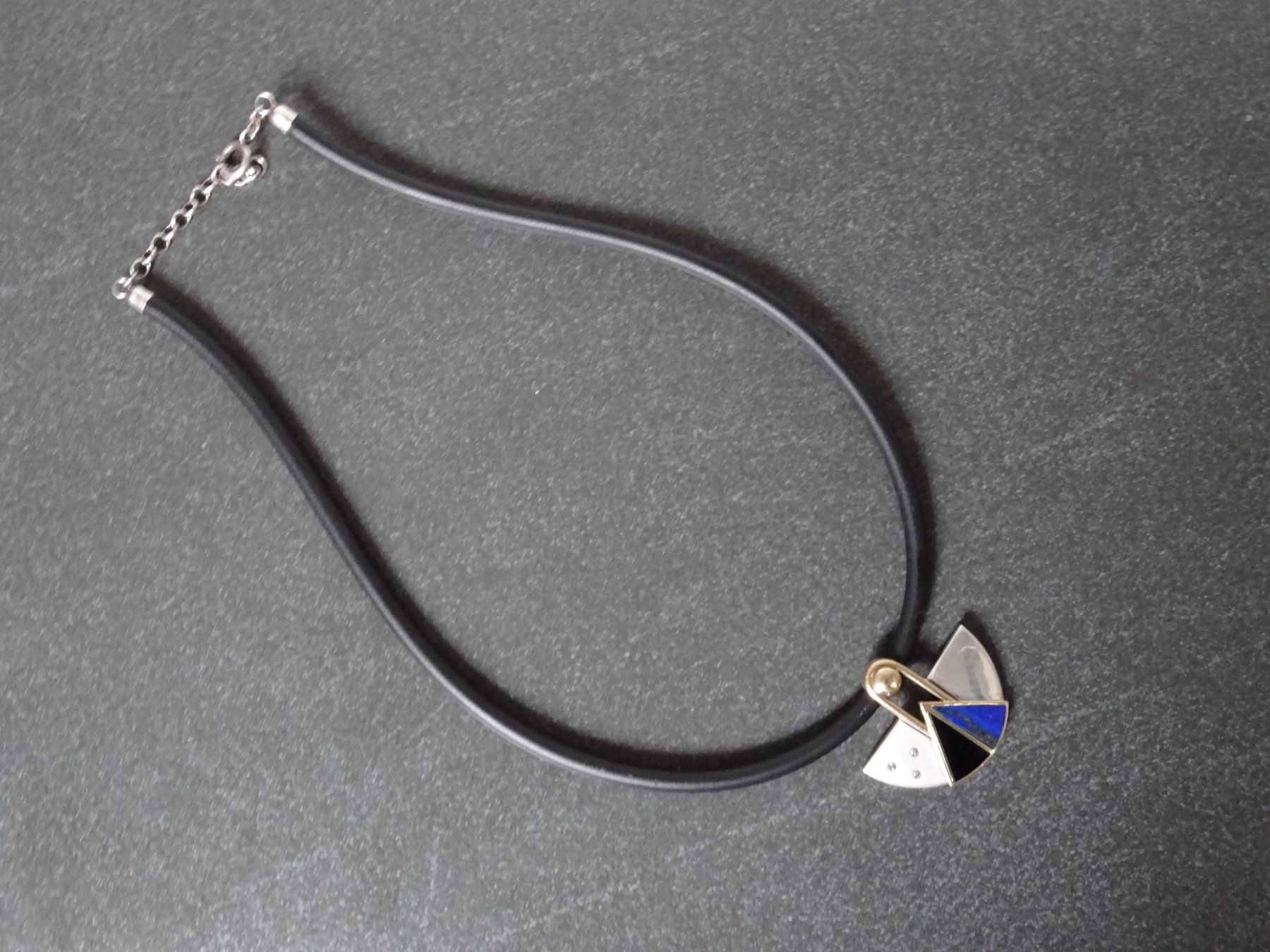 Catenine: Designer Halskette / Onyx & Lapislazuli – Usato da Esslingen venduto da FetteSchnecke 2