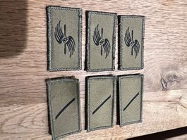 6 Abzeichen / Badges Schweizer Armee (KoA)