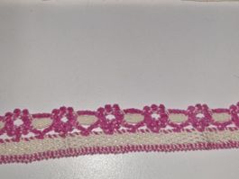 Spitze, Bordüre rosa
