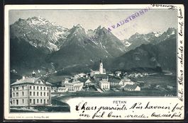 Fetan, Gesamtansicht mit Bergen aus der 