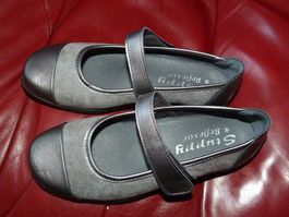 Ballerinas von Stuppy Reflexor, Gr. 4,  grau metallisé, NEU
