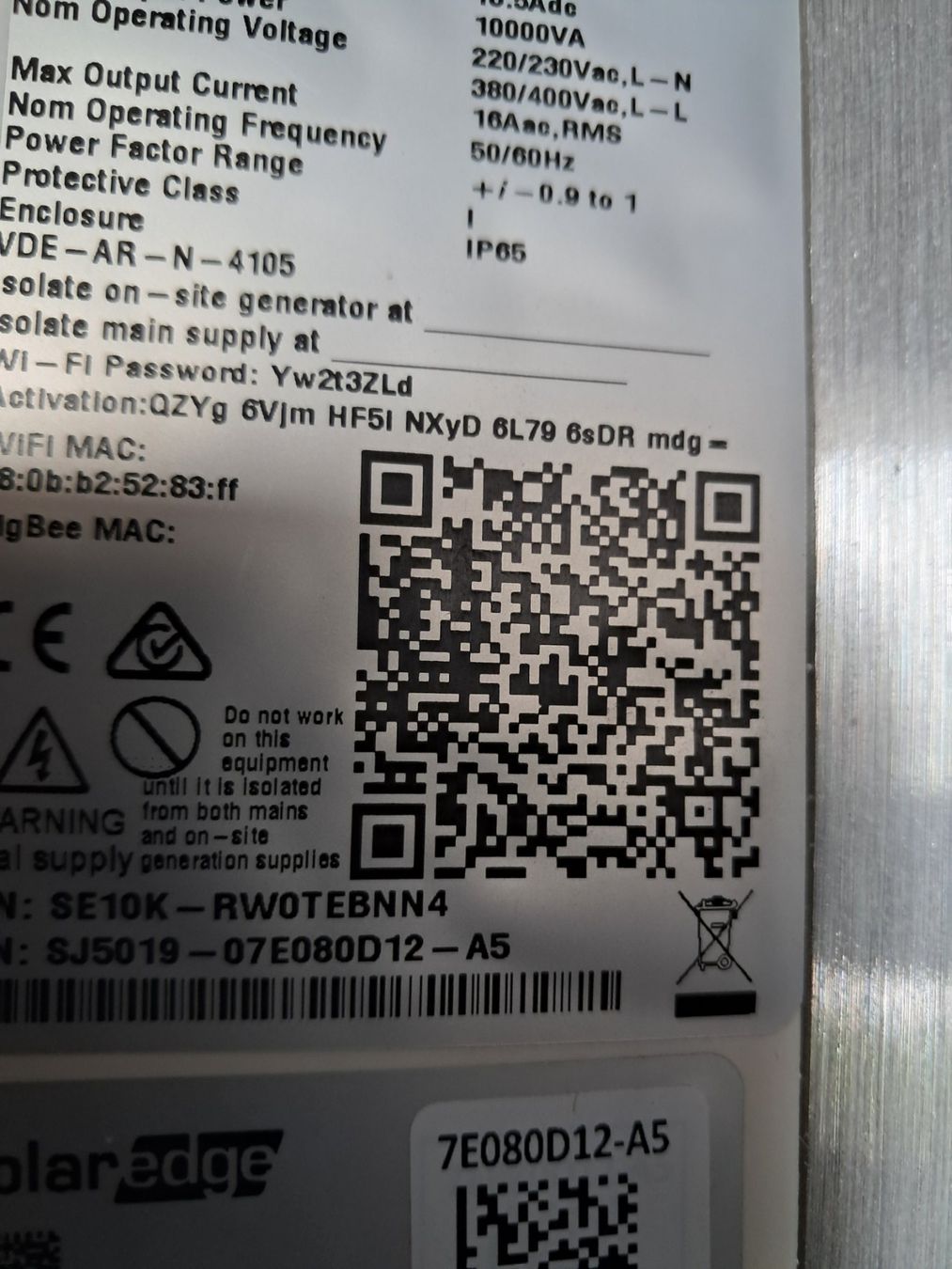 SolarEdge Onduleurs: Onduleur Solaredge SE10 – D'occasion à Geneveys-Coffrane par lesblesdor 5
