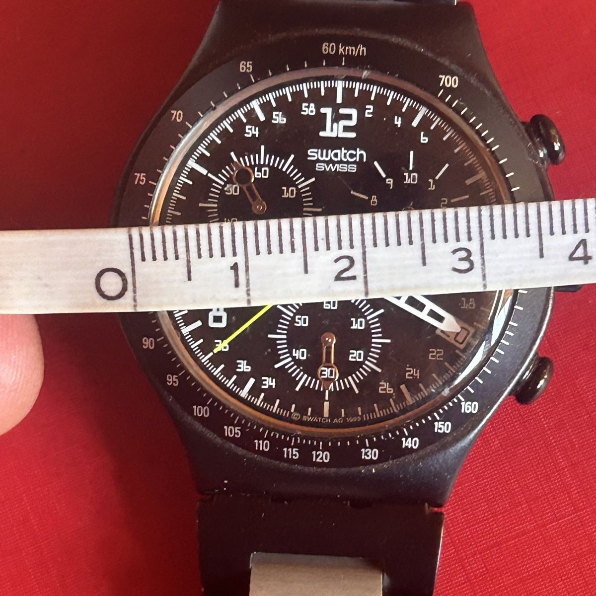 Swatch Orologi: Swatch Uhr  Chronograph Schwarz! – Usato da Laufen venduto da Bellavitaboom 4