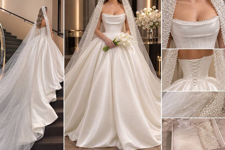 Weddings Brautkleid inkl. Schleier  Grösse S36