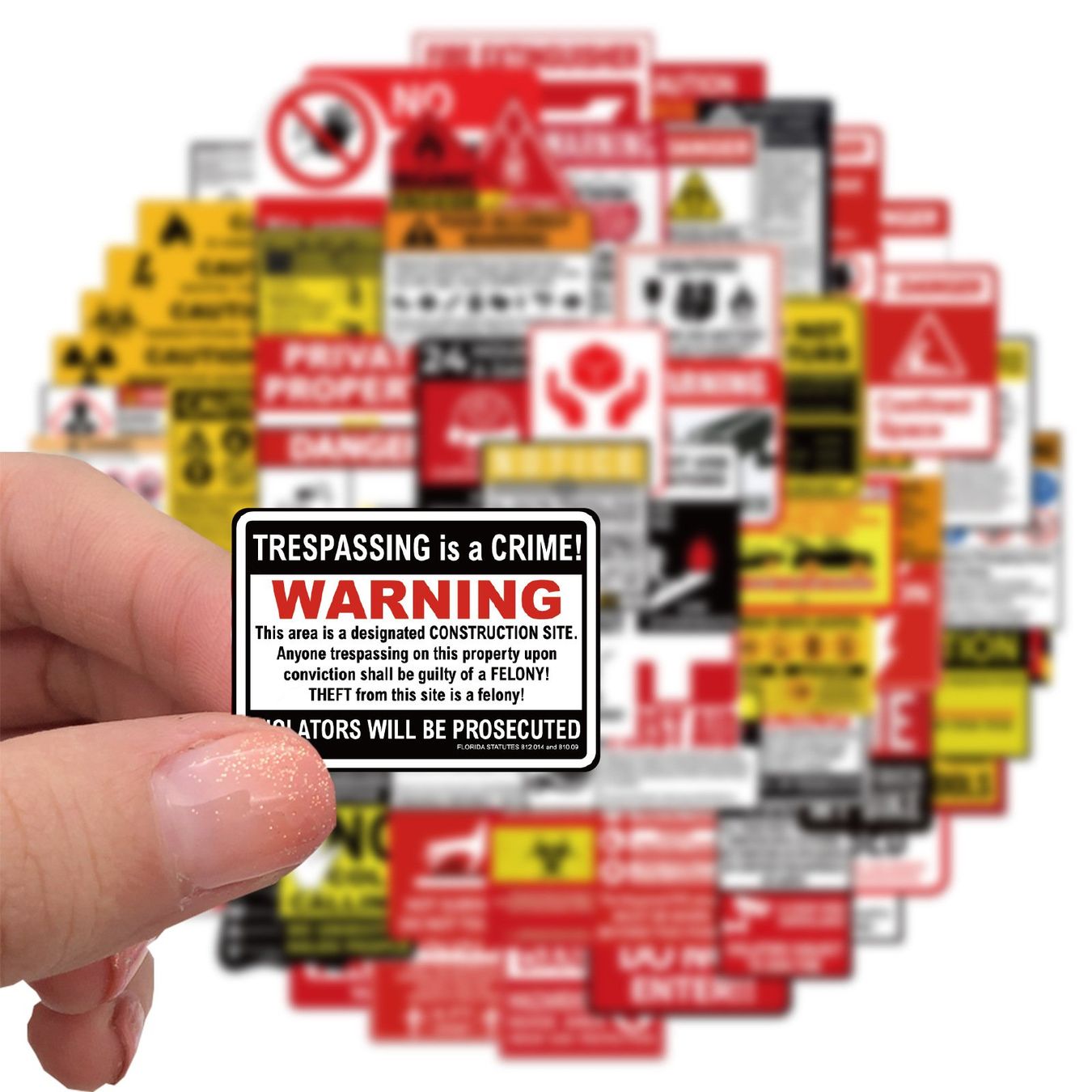 Sticker: 50 stk. Gefahr Verbot Zeichen Erinnerung – Nuovo e nell'imballaggio originale da Uerkheim venduto da Kaufoption 3