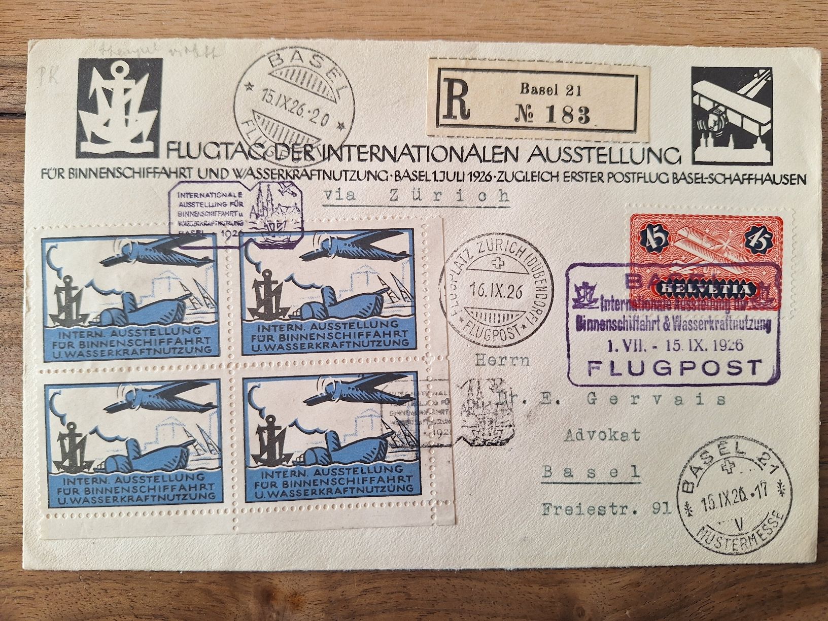 Tutti i francobolli: Flugtag der Internationalen Ausstellung – Usato da Balgach venduto da SIMEON27