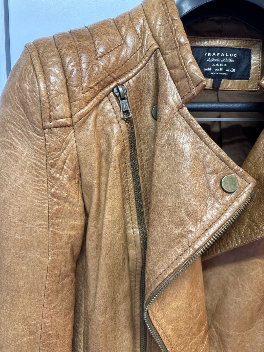 Zara Jacken: Trafaluc Lederjacke braun Bikerjacke – Neu (gemäss Beschreibung) aus Winterthur von Winti_Baer 3