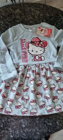 Hello Kitty Kleid Grösse 104 hellblau neu mit Etikett