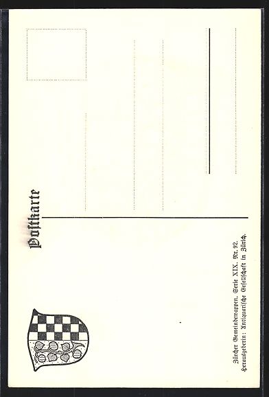 Ansichtskarten: Affoltern a. A., Wappen gespalten: recht – Gebraucht aus Berlin von bartko-reher 1