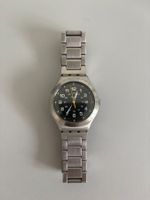 Swatch, Stainless Steel, Black Dial, Gelber Zeiger