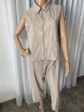 perfekter Auftritt - toller Sommer-Hosen-2-Teiler, beige, 40