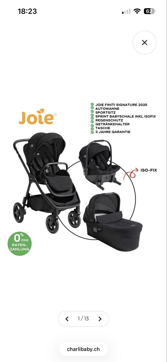 Joie Poussette: Joie Signature Finiti Bundle 3in1 inkl. Spint Eclipse – D'occasion à Liebefeld par lyluth 5
