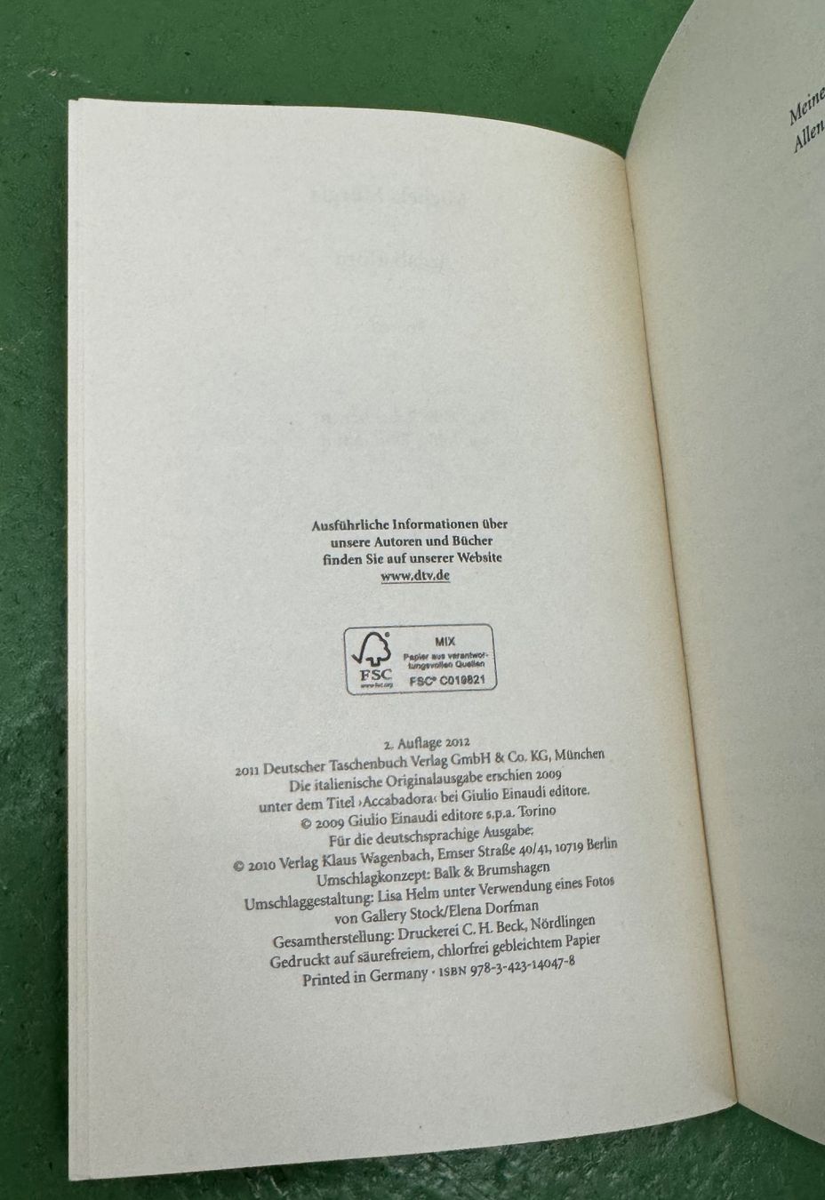 Libri: Michela Murgia: Accabadora – Usato da Basel venduto da Ostschweiz06 1