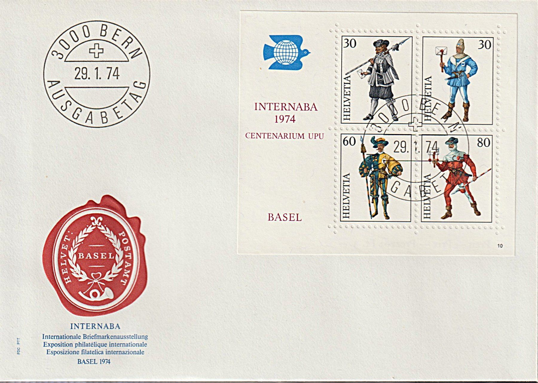 Tutti i francobolli: 1974 Internaba Basel, FDC – Nuovo (secondo la descrizione) da Frauenfeld venduto da ottoleo