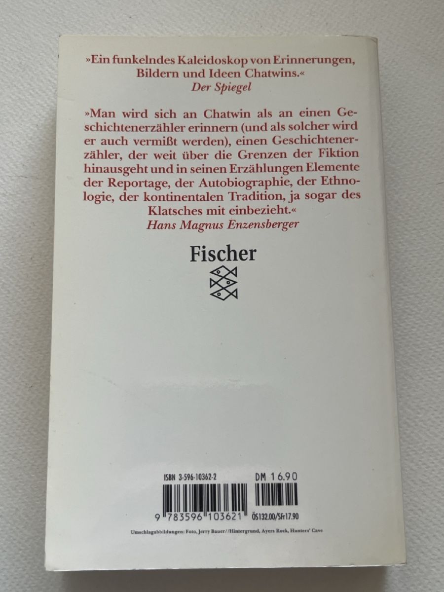 Libri: Bruce Chatwin "Was mache ich hier" Fischer Taschenbuch – Usato da Forch venduto da tieckr 1