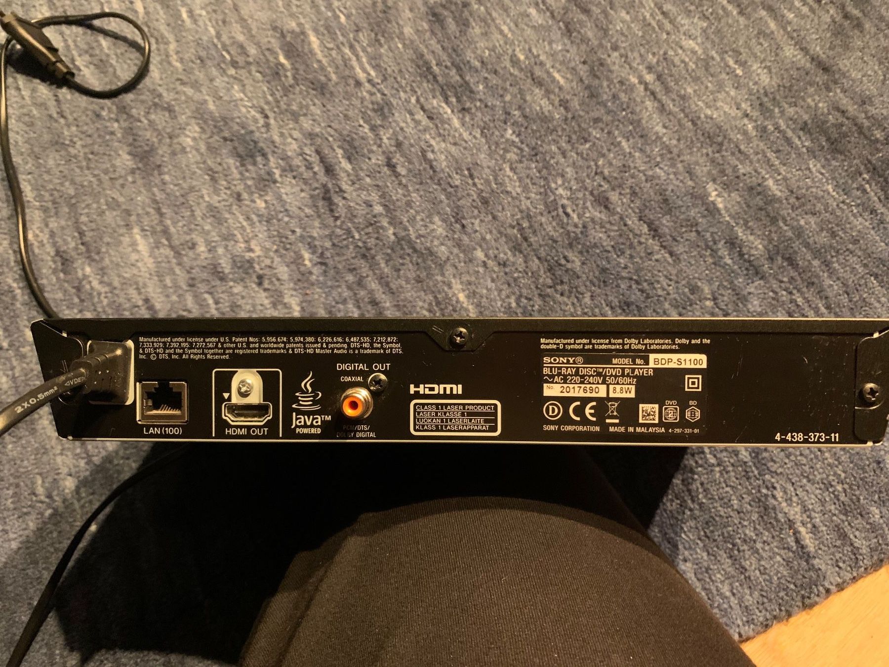 Sony Sistemi audio & multimediali: Sony BLU-RAY DISC/DVD PLAYER BDP-1100 – Usato da Zürich venduto da nic_y8yd 1