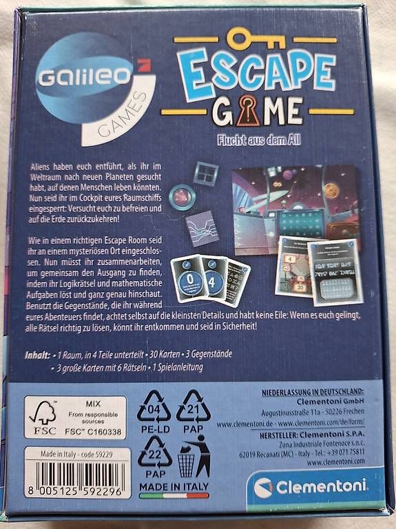 Spiele: Escape game Galileo Kinder Rätselspiel – Gebraucht aus Eschlikon TG von ylf 1