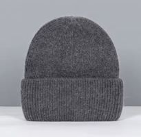 Neu! Warme Beanie Strickmütze KASCHMIR & Angora anthrazit M