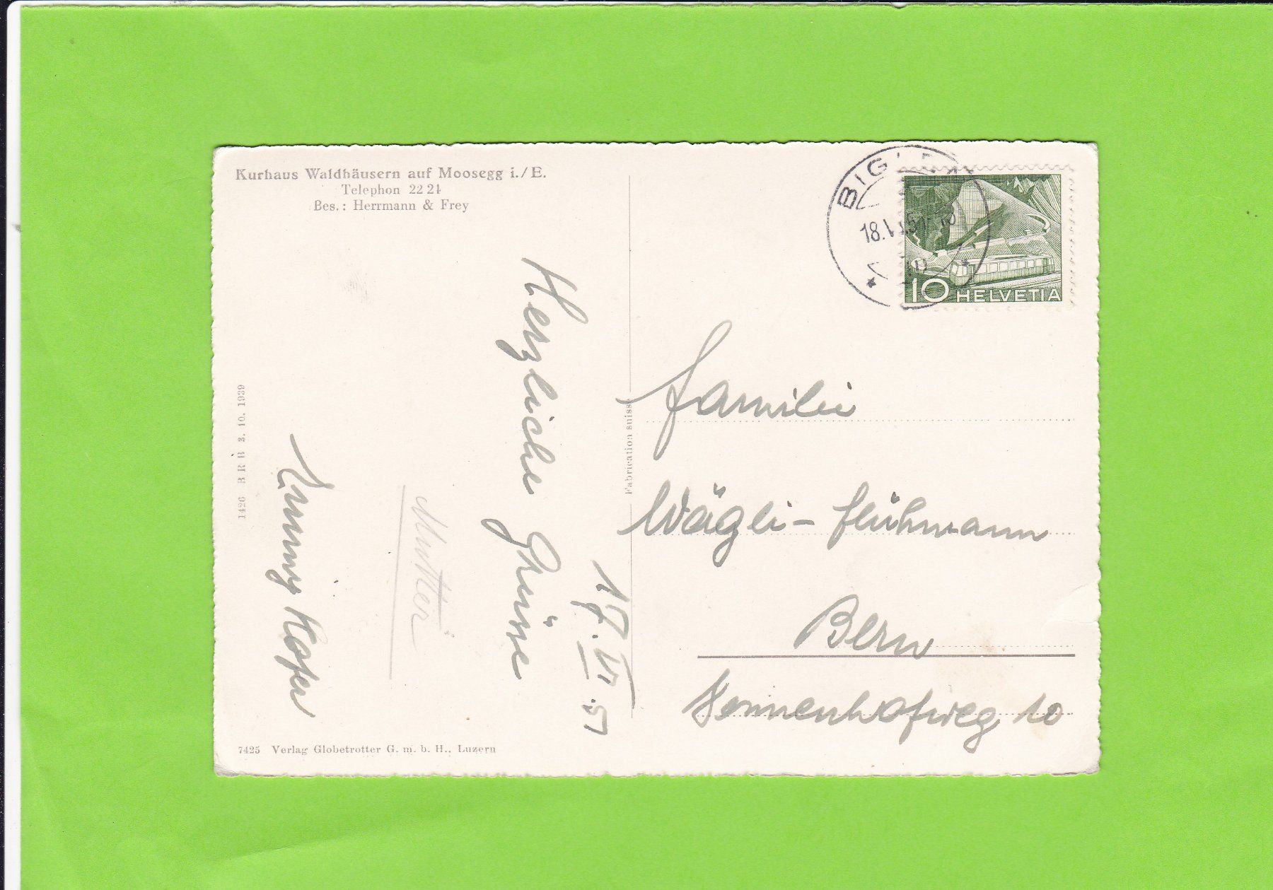 Cartoline postali: Waldhäusern-Moosegg – Usato da St. Peterzell venduto da neckertal 1