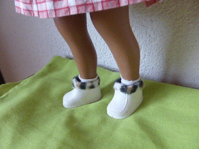 BESTonZON Puppenschuhe 1 Paar - Baumwollschuhe Für 15-20cm Puppen, Hellbraun 5.5x3x2.8cm