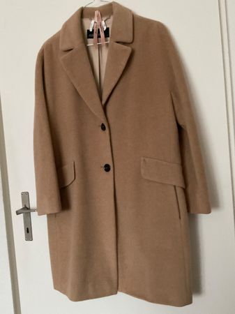 Marc Cain Alpaka Wolle Mantel Gr 5 (42) Camel chem gereinigt