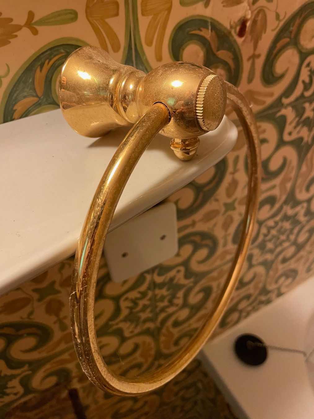 Handtuchhalter: Orient Express Handtuchring, echt vergoldet – Gebraucht aus Herrenschwanden von Katja71