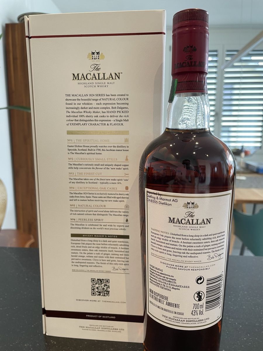 Macallan Bevande alcoliche: Macallan Ruby – Nuovo e nell'imballaggio originale da Therwil venduto da MRa77 3