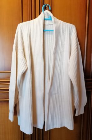 Cardigan Loro Piana 100% Wool/Cashmere weiss Grösse M Zusta