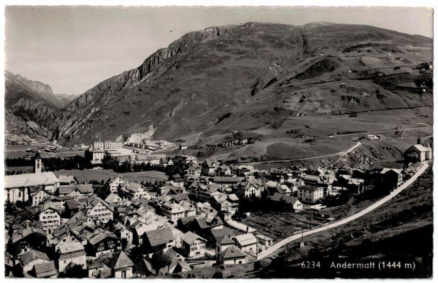 Cartoline postali: Andermatt, gelaufen 1955 – Usato da Frauenfeld venduto da POML