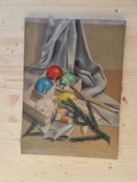 Ölgemälde F. Bitterli Stillleben Weihnachten 1945