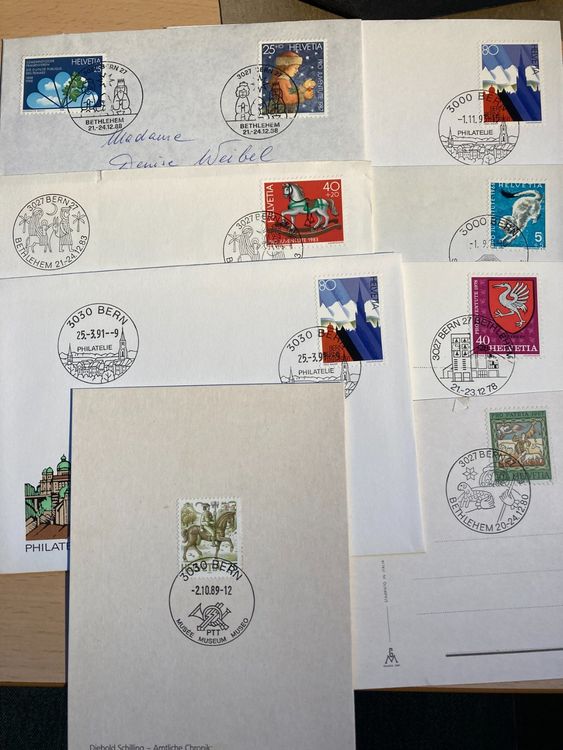 Schweiz Brief Lot 8 Briefe mit Werbestempel PLZ 3000-3030 1