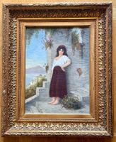 F. Roux Interlaken – Italienerin, Ölbild gerahmt - ∫