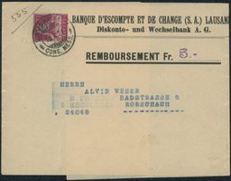 1921 - Privatganzsache - Streifband - Tellbrustbild