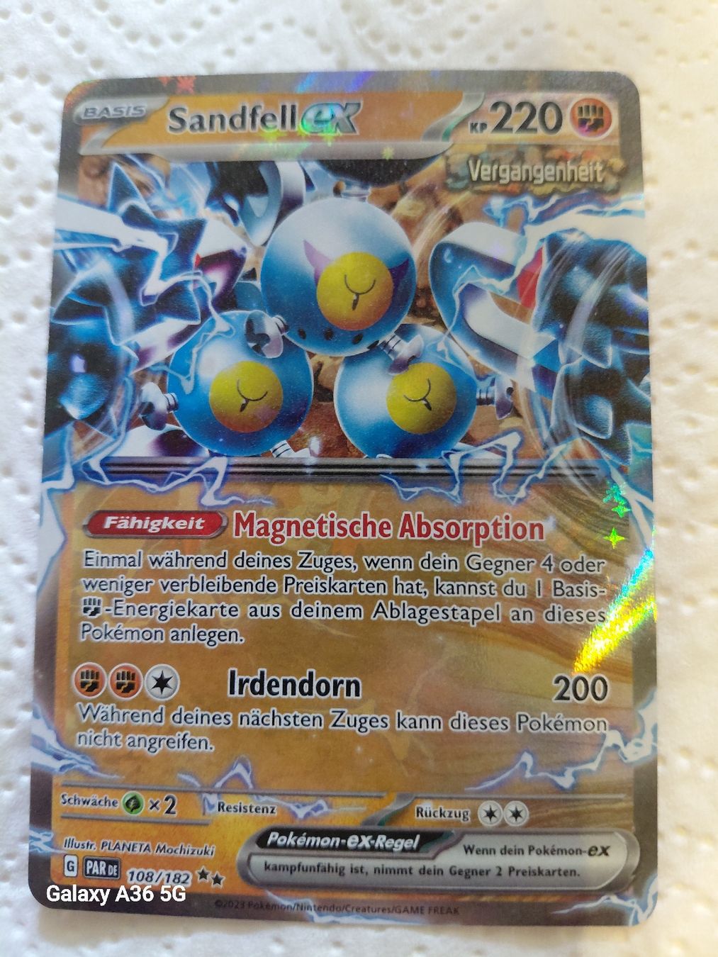 Pokémon Carte collezionabili: Sandfell ex 108/182 – Nuovo (secondo la descrizione) da Zuchwil venduto da Sam-ler-in
