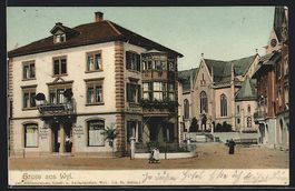 Wyl, Restaurant Schweizerhof mit Leuten