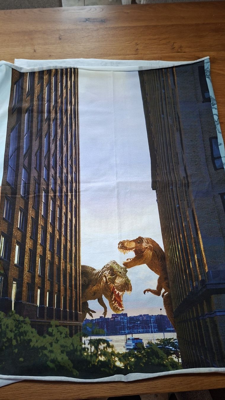 Tessuti: Dino-Stoff-Panel 75 x 150 cm Jersey – Nuovo (secondo la descrizione) da Safnern venduto da Brionne 1