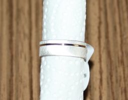 Fingerring Stahl silber-gelb Ø 19mm NEU (4)