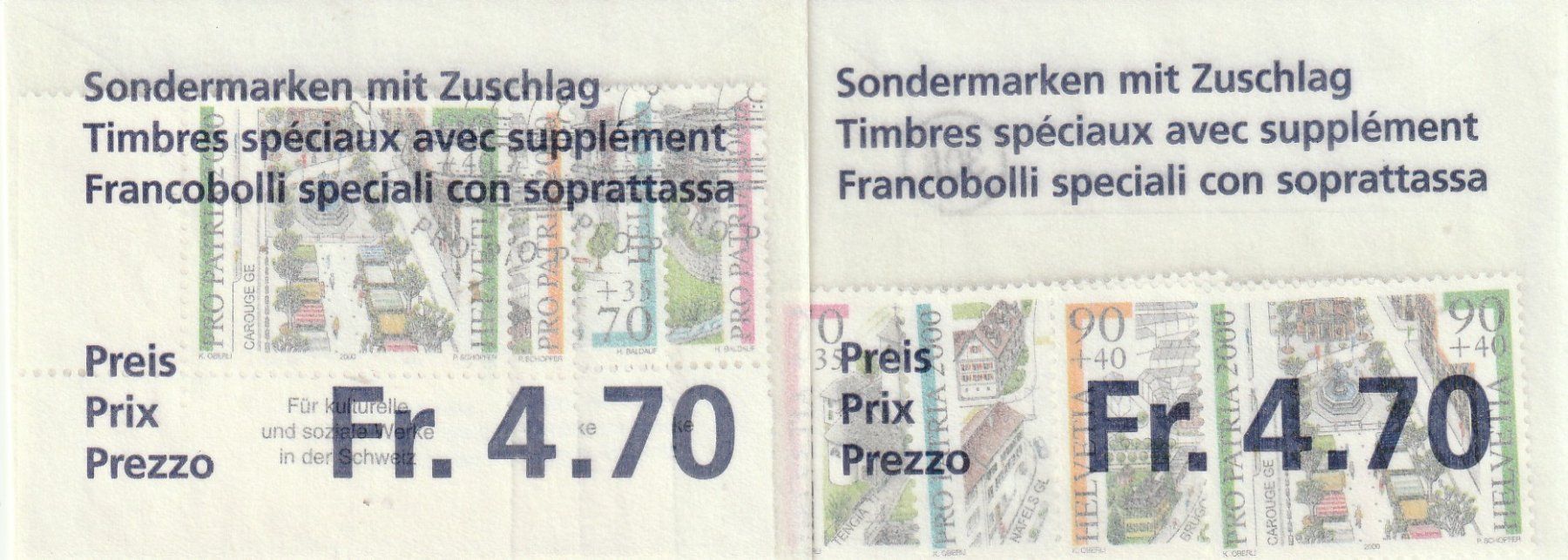 Tutti i francobolli: Swiss Post Abo Briefm. Lot 2000 Postfrisch und gestempelt – Usato da Rupperswil venduto da Ema10 1
