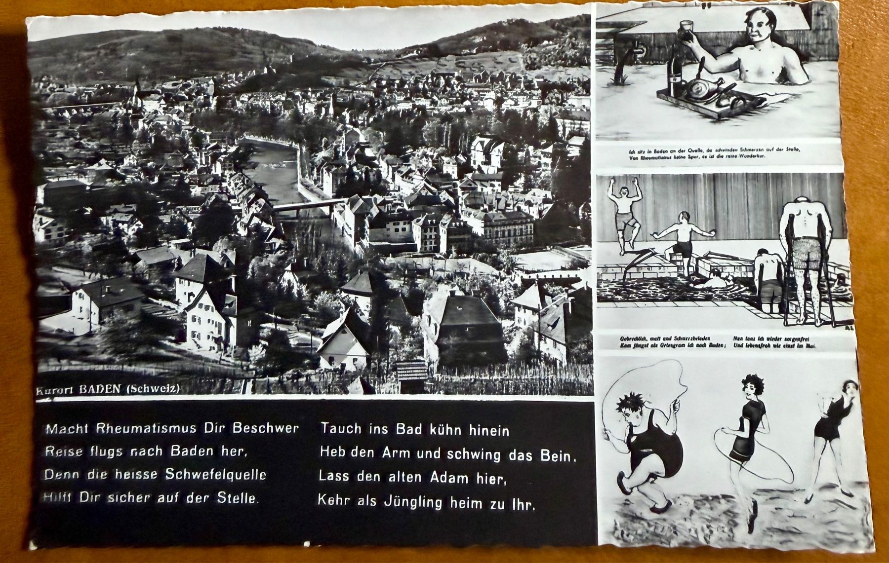 Cartoline postali: Baden - Kurort - Gesunbaden 1962 – Usato da Lutry venduto da Ediego