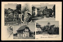 AK Affoltern i. E., Gasthof zum Löwen, Station Affoltern-Wei