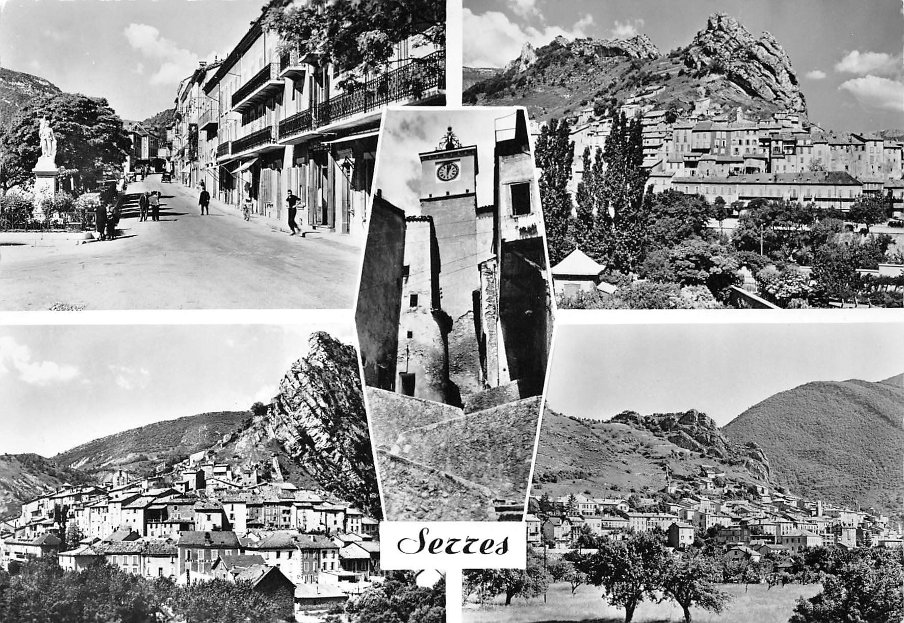 Cartoline postali: 2x Serres, Route de Nyons – Usato da Ottikon b.Kemptth. venduto da Neptun1974 2