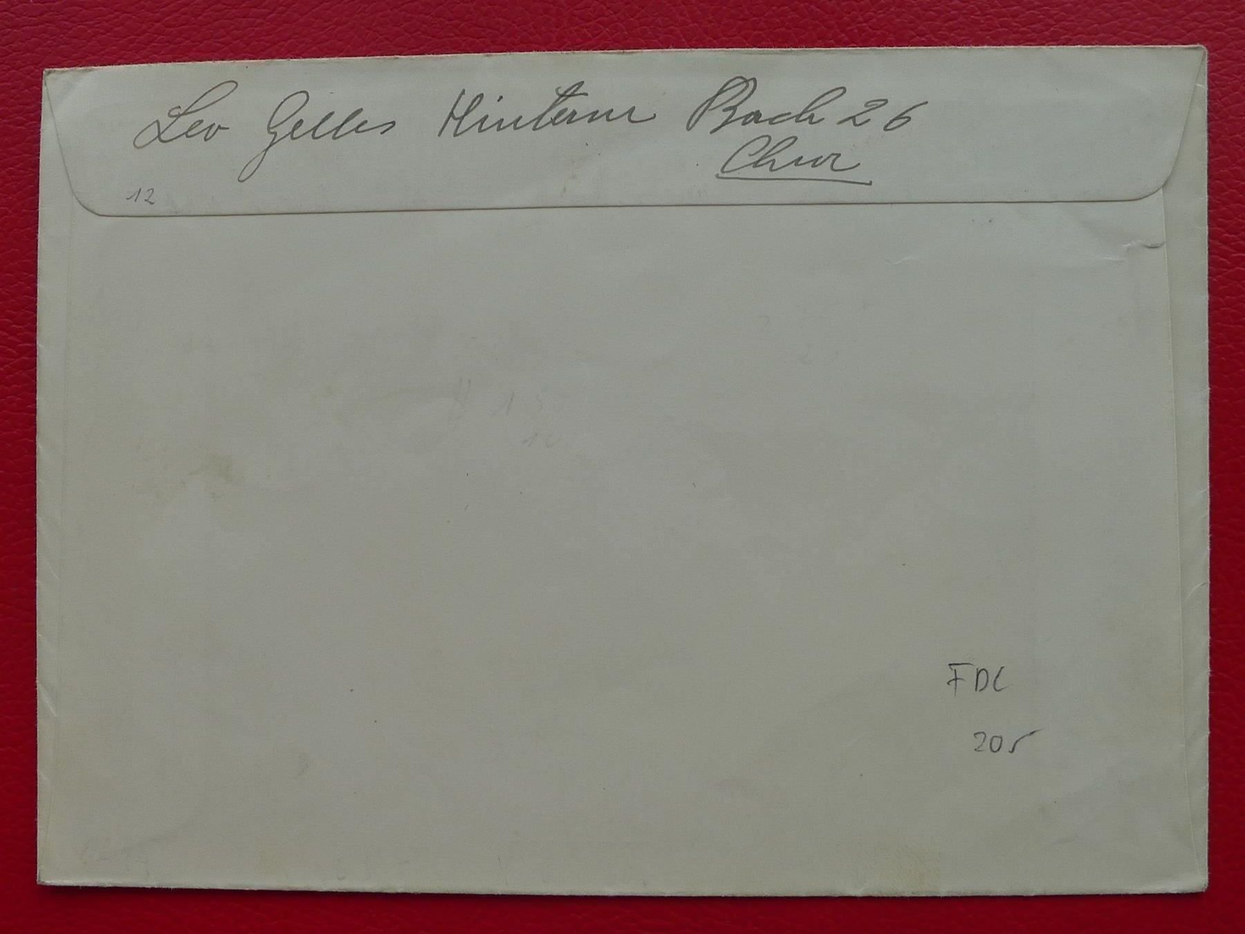 Tutti i francobolli: 1945, W22 Block-Ausschnitt FDC Kat: 100.- – Usato da Sursee venduto da Luzernerraute 1