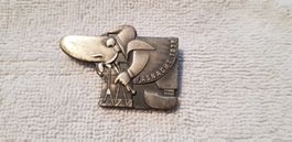Plakette Fasnacht Basel 1975 Silber