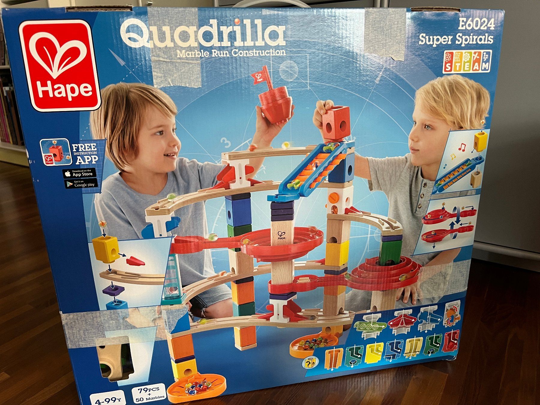 Hape Giochi: Kugelbahn Hape Quadrilla Super Spirals E6024 – Usato da Zürich venduto da khokle 1