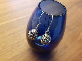 Boho Kugel Ohrringe 925 Silber