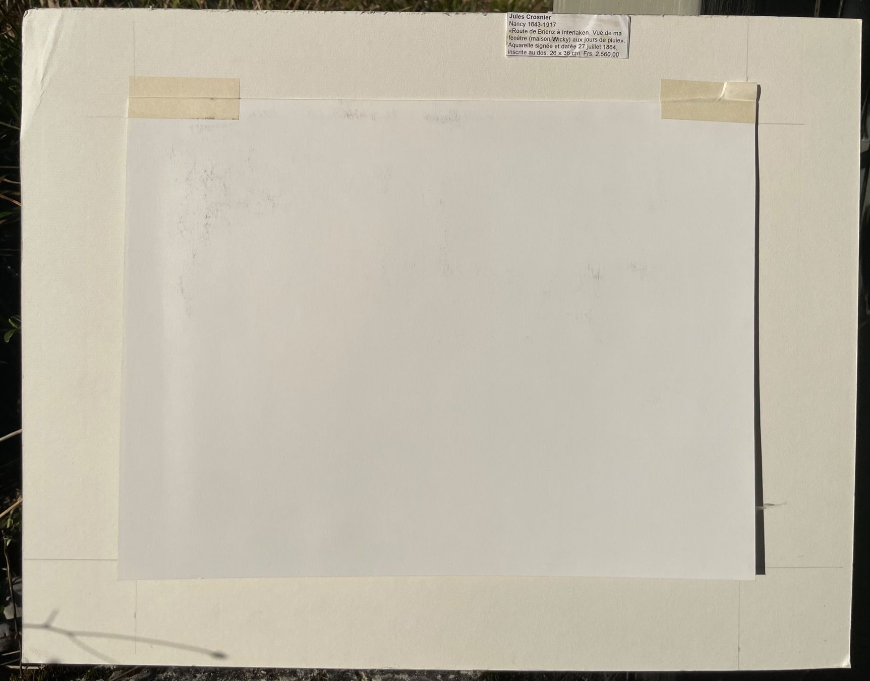 Dipinti: Jules Crosnier aquarelle 1864 Brienz – Usato da Biel/Bienne venduto da Galaq 3