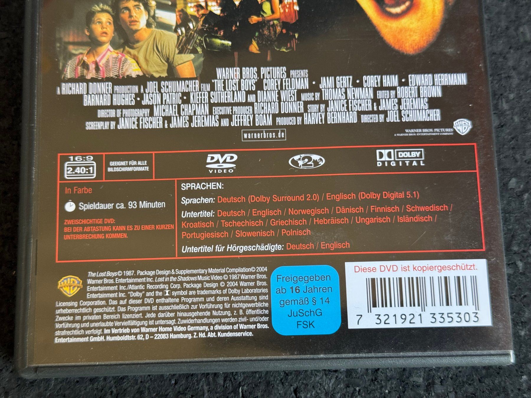 Tutti i DVDs: The Lost Boys Special Edition 2 Disc Set DVD EN/DE – Usato da Fribourg venduto da tschjoly 3